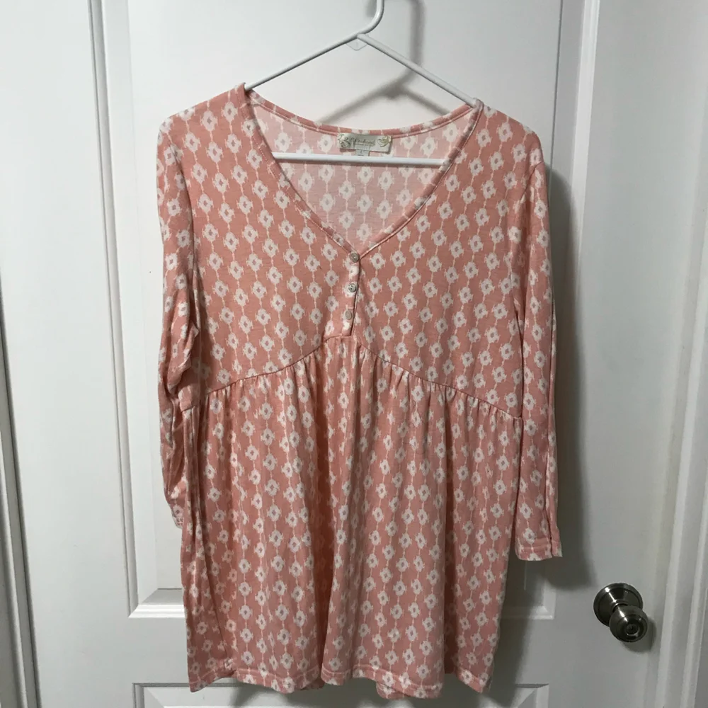 Suzanne Betro Weekend Pink Tunic Large EUC